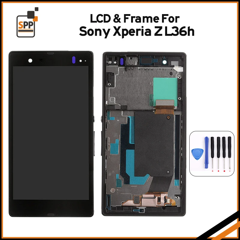 

Original LCD for Sony Xperia Z L36H LT36i LT36h LT36 C6603 C6602 LCD Display Screen Touch Digitizer Assembly Pantalla+tool