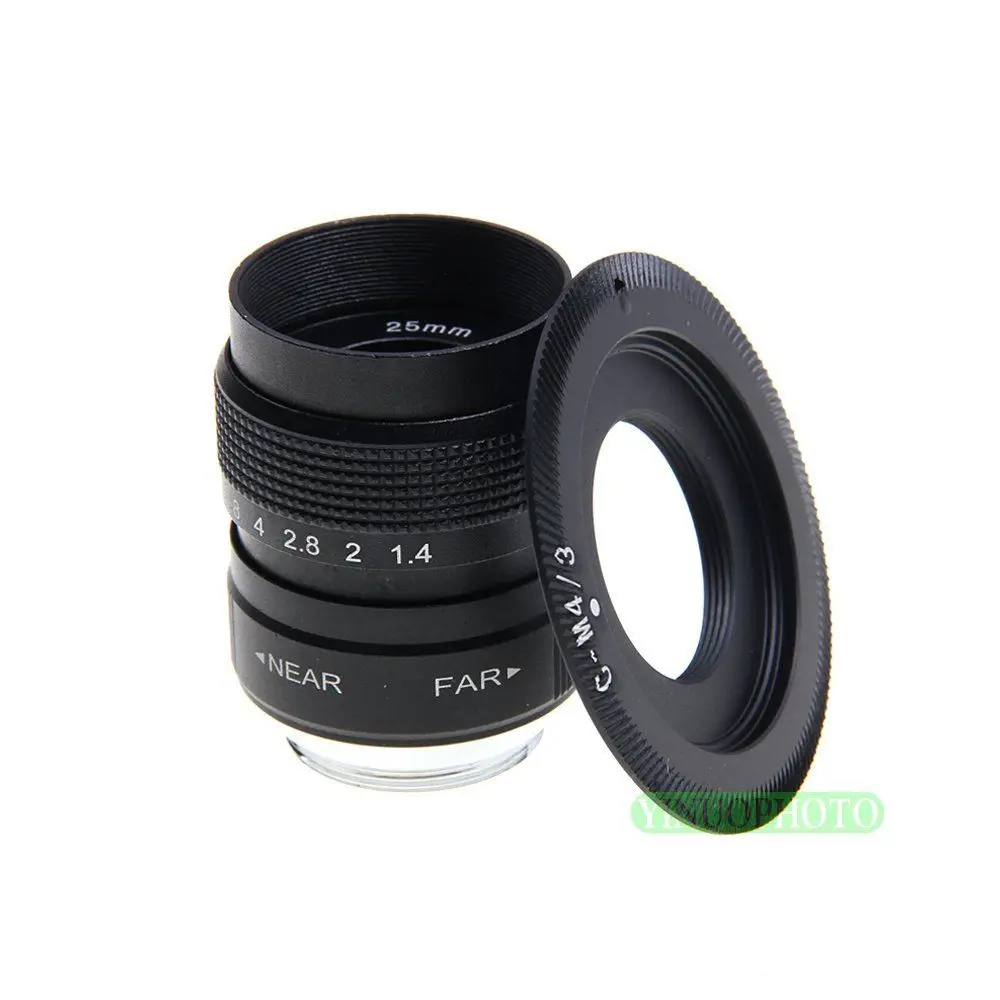 Fujian 25 мм F1.4 CC TV lens + C Mount для Micro 4/3 m4/3 EP1 EP2 EP3 EP5 EPL1 EPL2 EPL3 EPL5 EPM1 OM D EM5 EM10|c mount|fujian 25mm f1.4tv |