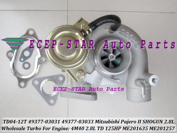 Турбокомпрессор TD04 49377-03031 49377-03033 ME201635 ME201257 для Mitsubishi Pajero II Shogun 4M40 2.8L масляный