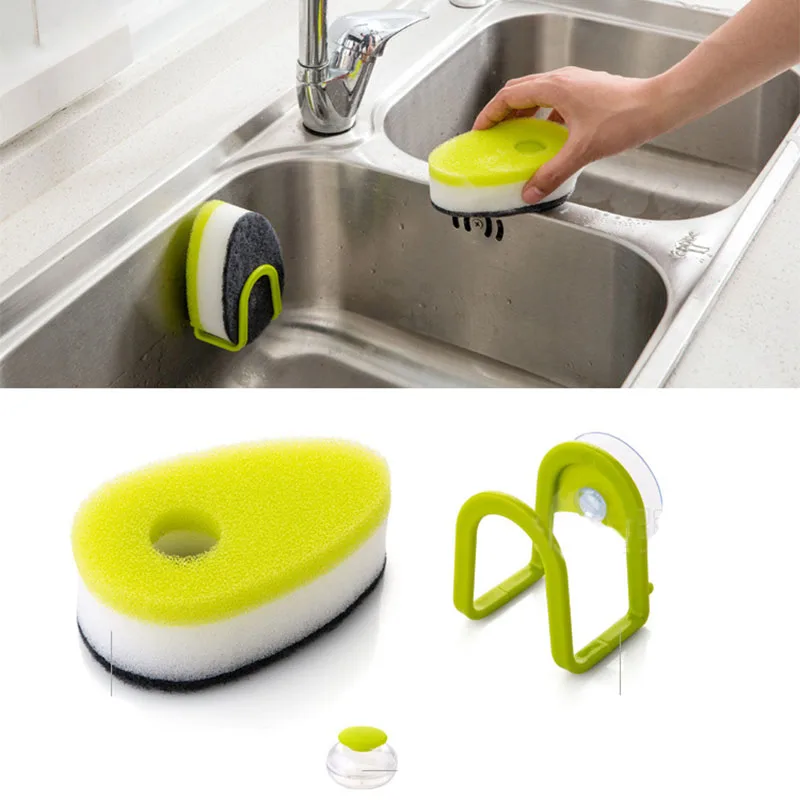 3pcs/pack Washing Cleaning Dish Wipe wash Sponge Brush Gadget Kitchen