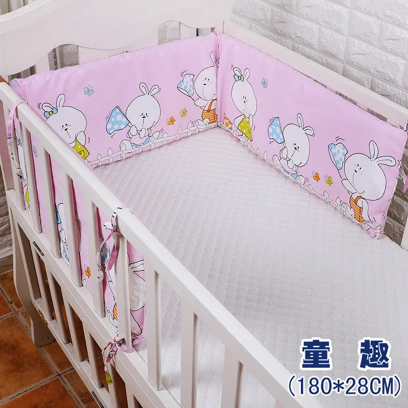 Уплотненная кровать для новорожденных с изображением животных, цельный бампер, 180*30 см, детская кроватка с протектором, подушка, бампер, 9 цветов, детская кровать, Декор - Цвет: tong qu