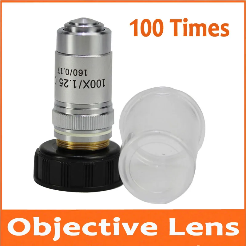 

100 Times 100X 195 Biomicroscope System Achromatic Lab Laboratory Education Bio-Microscope Biological Microscope Objective Lens