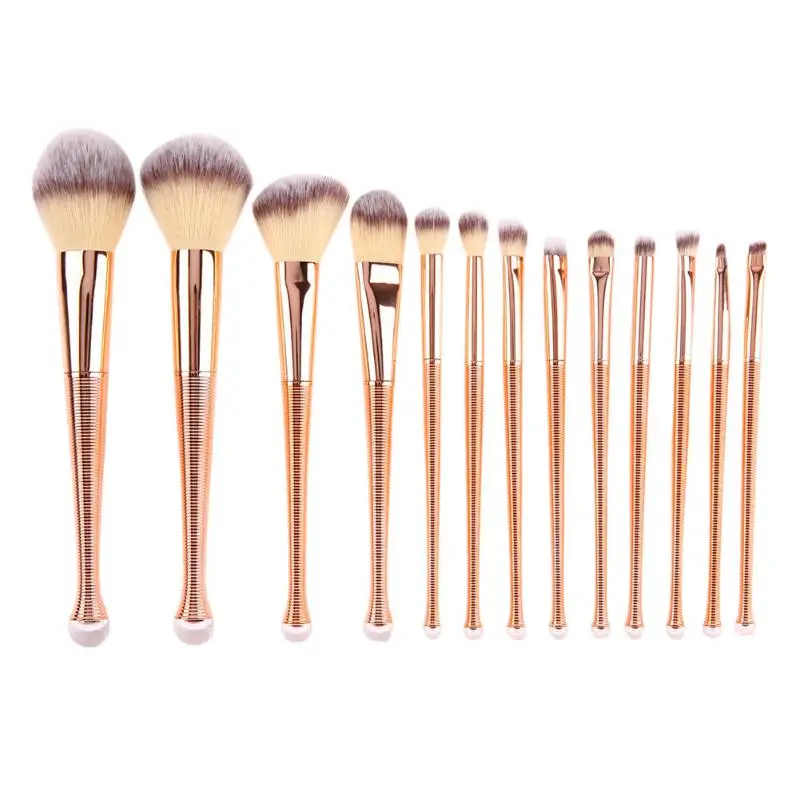

13Pcs Mermaid Makeup Brushes Set Big Sizes Foundation Powder Eyeshadow Eyeliner Lip Brush Tools Thread Highlighter Brushes