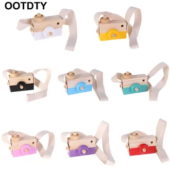 

1Pc Wooden Baby Toys Fashion Camera Wood Pendants Montessori Toys For Kids Wooden Diy Present Baby Block Photography Prop Gif