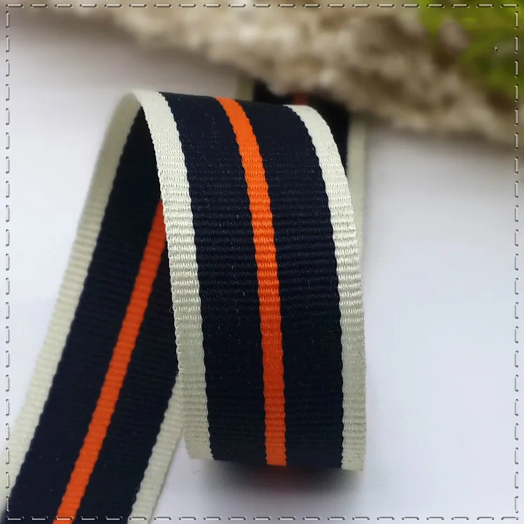 20 мм 3/4 &quot(1 м/лот) темно синяя подошва оранжевая полоса ленточный ремень DIY Ручная