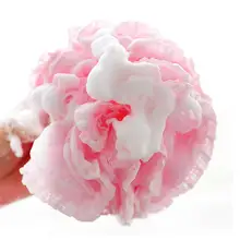 Милые карамельные цвета утолщенное Сетчатое кружево мяч для ванной мочалка; мочалка в виде цветка душ туалетные принадлежности Чистка тела отшелушивающий скраб