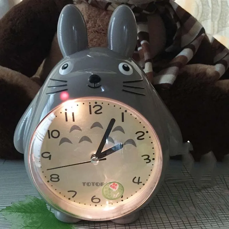Украшение для дома Тоторо кварцевые настольные часы Номер часы будильник часы с режимом включения по таймеру будильник Покемон светодиодный свет беззвучное тихое