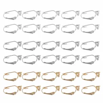 

10 Pieces Clip-on Earrings Converters with Post Non-Pierced Ears Jewelry Making Non-Pierced Ears Comfort Earring Pads