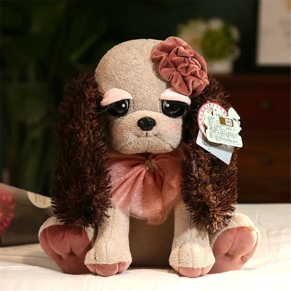 Fancytrader Vivid Big Eys Dog Plush Toys for Girls Lovely Fluffy Puppy Animals Doll 40cm2
