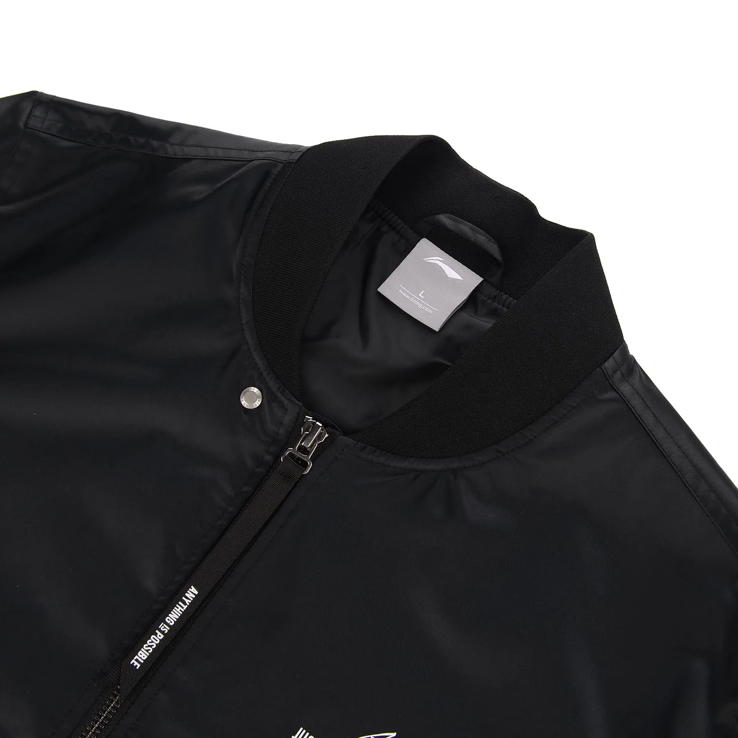 Li-Ning Мужская трендовая спортивная куртка, обычная посадка, полиэстер, застежка-молния, подкладка, спортивные пальто, AJDN151 MWJ2571