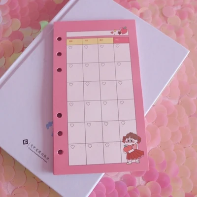 Корейский ins A6 Kawaii 6 отверстий планировщик наполнитель бумага s для Filofax офиса школы спираль тетрадь наполнитель бумага Биндер внутренние страницы - Цвет: A