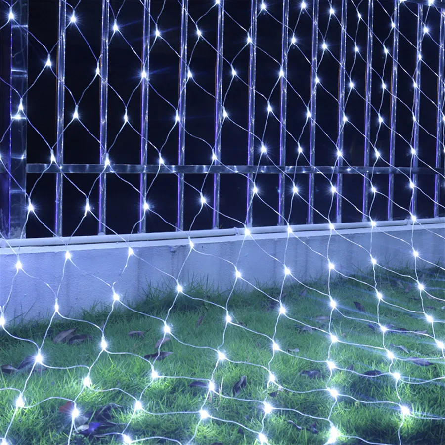 Thrisdar 2x2M 3x2M 6x4M LED Net Mesh Fairy String Light Outdoor Garden Patio Window Curtain Xmas Wedding Holiday Garland Light Thrisdar 2x2M 3x2M 6x4M LED Net Mesh Fairy String Light Outdoor Garden Patio Window Curtain Xmas Wedding Holiday Garland Light