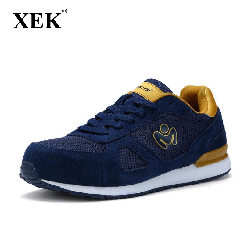 XEK Men's Summer Breathable Lightweight Safety Shoes Steel