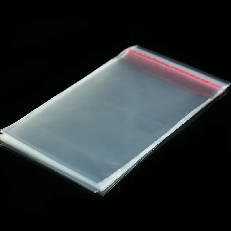 100 шт./лот, прозрачная самоклеящаяся пластиковая упаковка мешков для хранения, многоразовые целлофановые полиэтиленовые пакеты 8*12 см/10*15 см/14*20 см