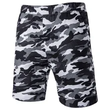 Новейшие мужские камуфляжные шорты, армейские зеленые повседневные бордшорты до середины талии на шнурке с камуфляжным принтом, Мужские дышащие шорты