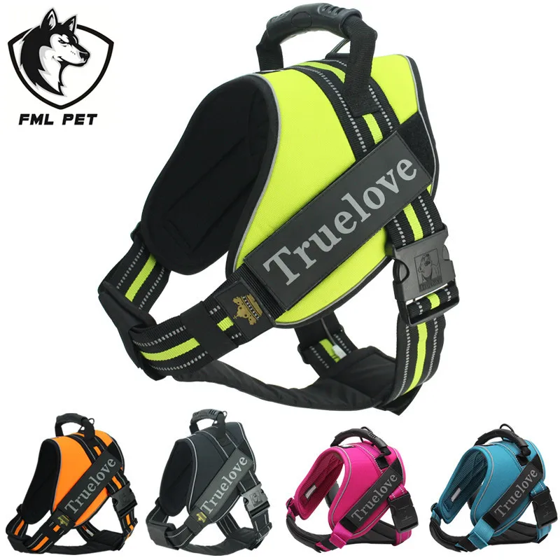 

FML Pet XS - XXXL 5 Colors Reflective Net Soft Small Large Pet Dog Harness Vest With Reflective Rope For Small Medium Large Dogs
