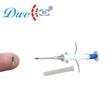 20 шт./лот 1,4x8 мм iso 11784/11785 идентификации животных fdx-b em4305 134,2 кГц rfid стекло теги микрочип для домашних животных с иглой