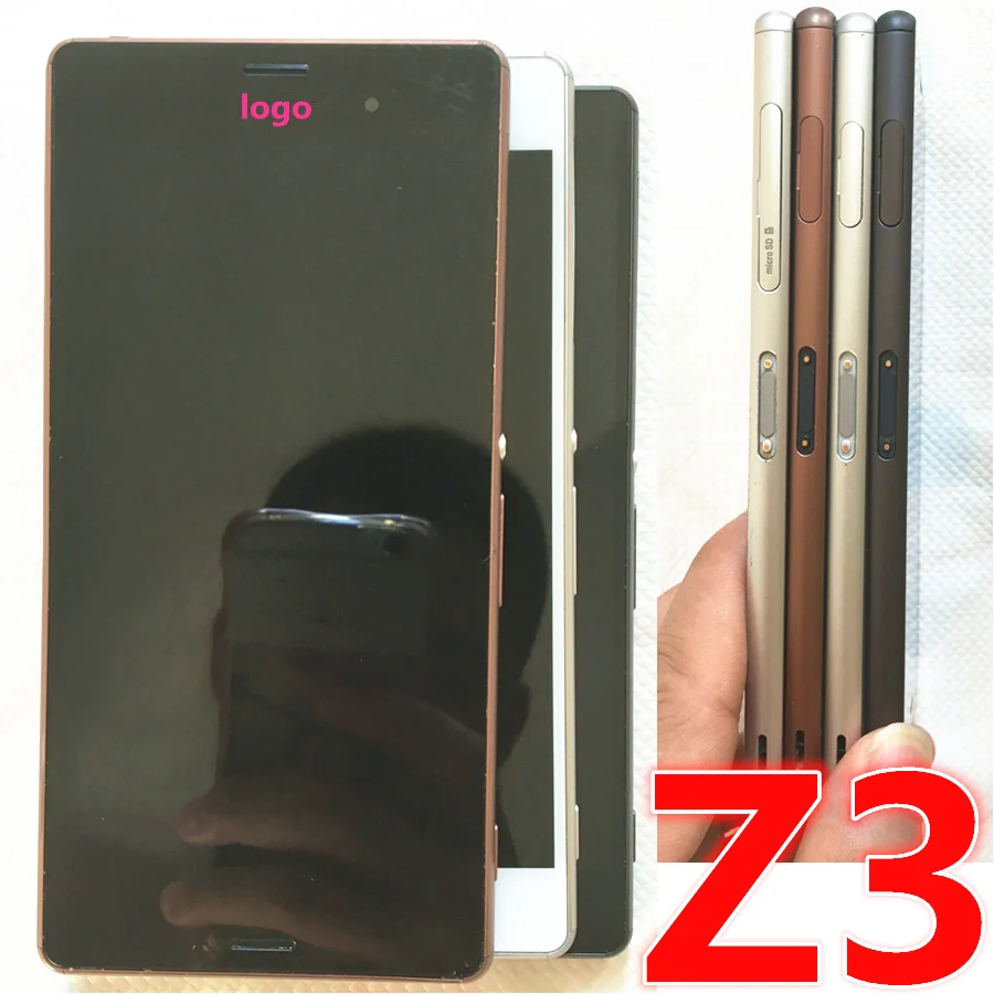 

For SONY Xperia Z3 Display Touch Screen Digitizer For Xperia Z3 LCD Screen Dual D6603 D6633 D6653 D6683 D6616 with Button frame