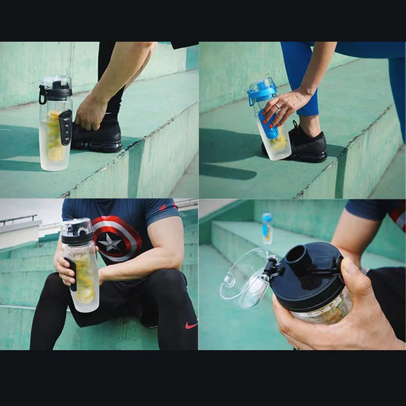 1000 мл Большая вместительная тритановая бутылка для воды, портативная велосипедная бутылка для фруктового заваривания, сока, скалолазания, бутылка для воды, BPA бесплатно