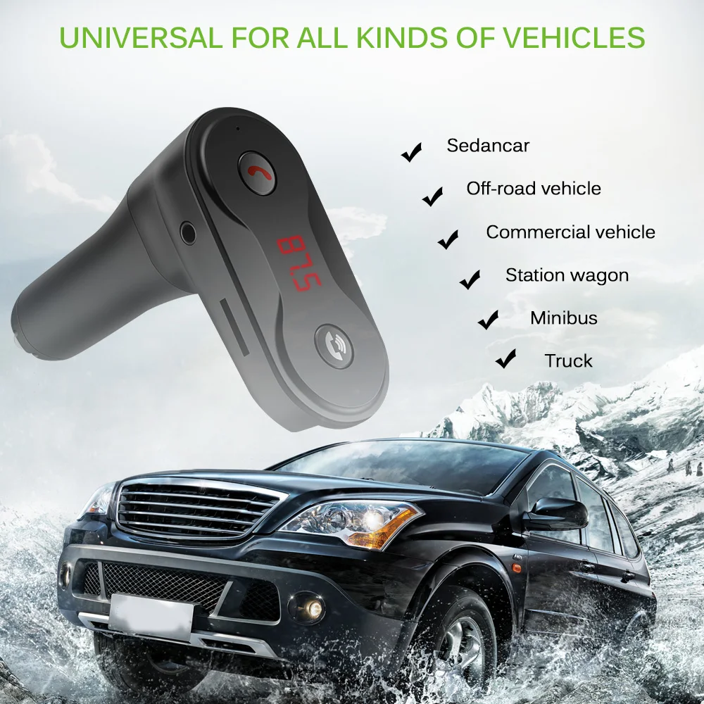 5 V/2.1A автомобильное зарядное устройство Hands Free беспроводной Bluetooth с fm-передатчиком AUX модулятор Автомобильный комплект MP3-плеер TF SD USB lcd
