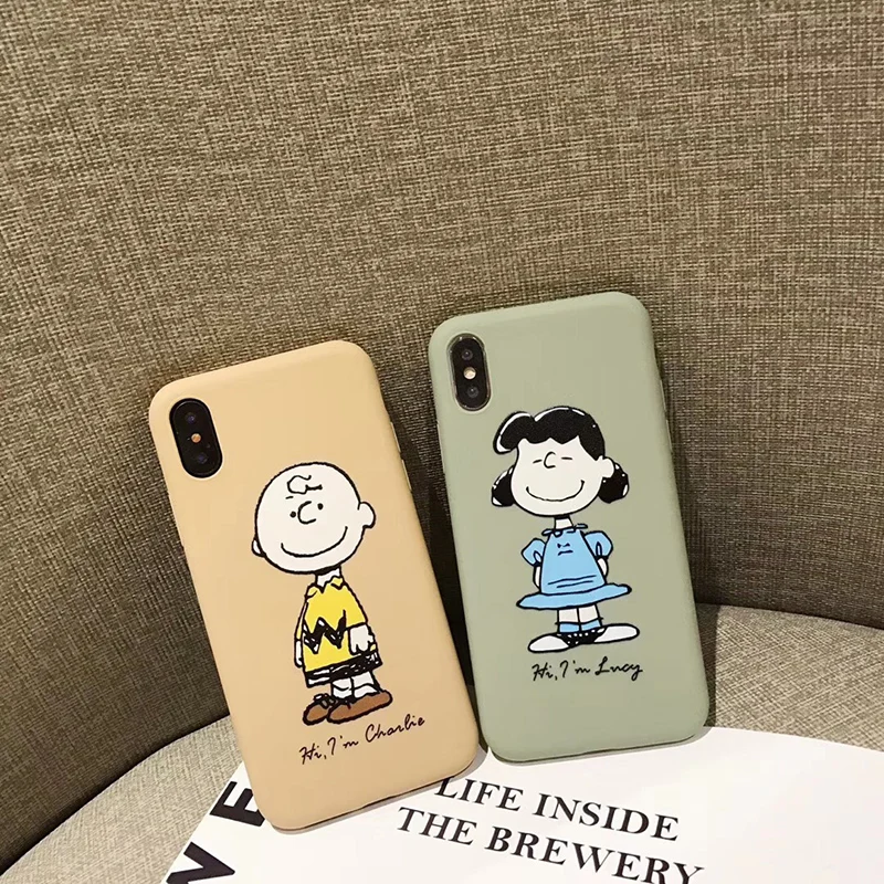 

Printed with boy girl pattern Cover For iPhone X Case Silicone Soft TPU Case For iPhone 6 6S 7 8 Plus Case Cute Thick Coque