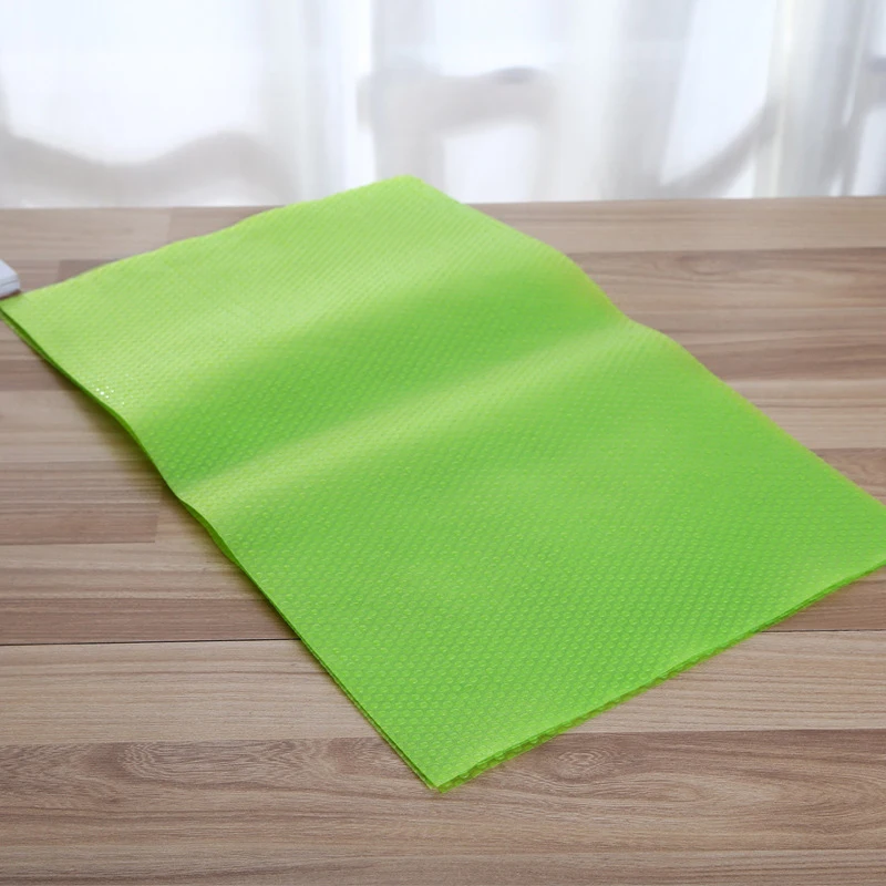 4PCS/Lot PVC Refrigerator Mat Home Refrigerator Green Clor Anti fouling Mat Kitchen Refrigerator