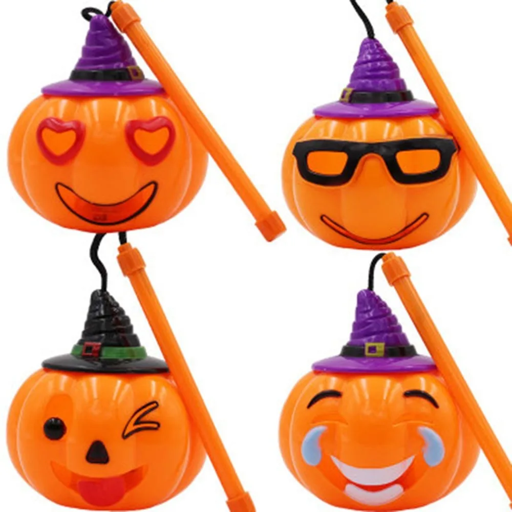 Хеллоуин украшения Настольный реквизит улыбка Стиль голосовой активации тыквы Фонари