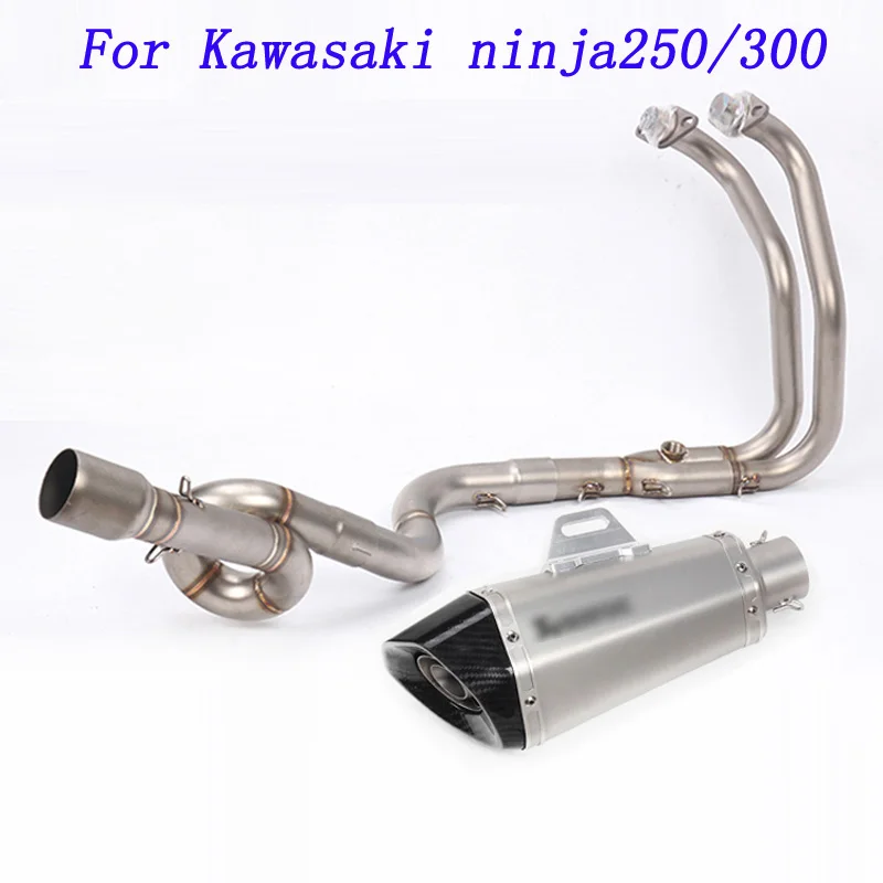 Z250 300 Slip on Motorcycle Exhaust Modified New Muffler Scooter Exhaust Pipe Mid Pipe Exhaust Pipe For KAWASAKI ninja 250 300
