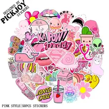 50pcs/Pack Kawaii Cute Pink Graffiti Stickers For Car Laptop PVC Backpack Home Decal Pad Bicycle phone waterproof Decal 50pcs/Pack Kawaii Cute Pink Graffiti Stickers For Car Laptop PVC Backpack Home Decal Pad Bicycle phone waterproof Decal