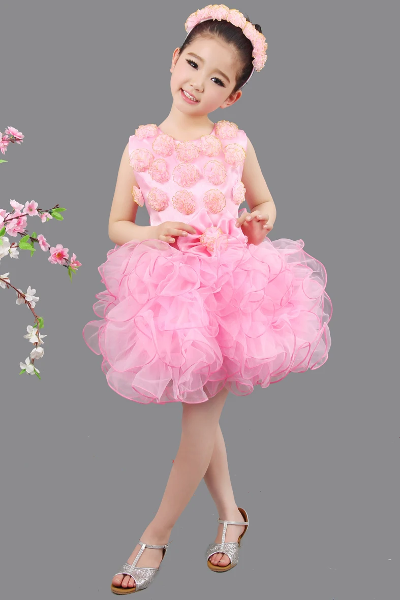 Children Dance Costume Girls infant Princess Dress school chorus