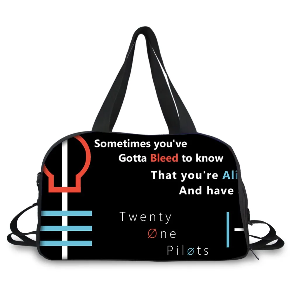 

Customized Unisex Travel Bag Twenty One Pilots Handbag Beach Shoulder Bag Crossbody Large Capacity Couples Duffel Package