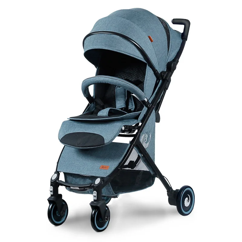  European Standard Lightweight Baby Stroller High Landscape Four-wheeled Trolley Foldable Portable S