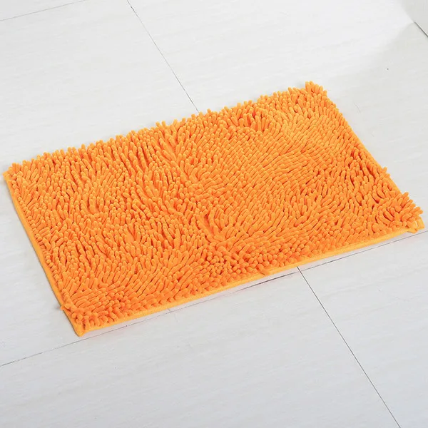 Коврик для ванной из микрофибры, нескользящий, 40x60 см/50x80 см, коврик для ванной комнаты, мягкий и впитывающий пол, ковры, машинная стирка - Цвет: Оранжевый
