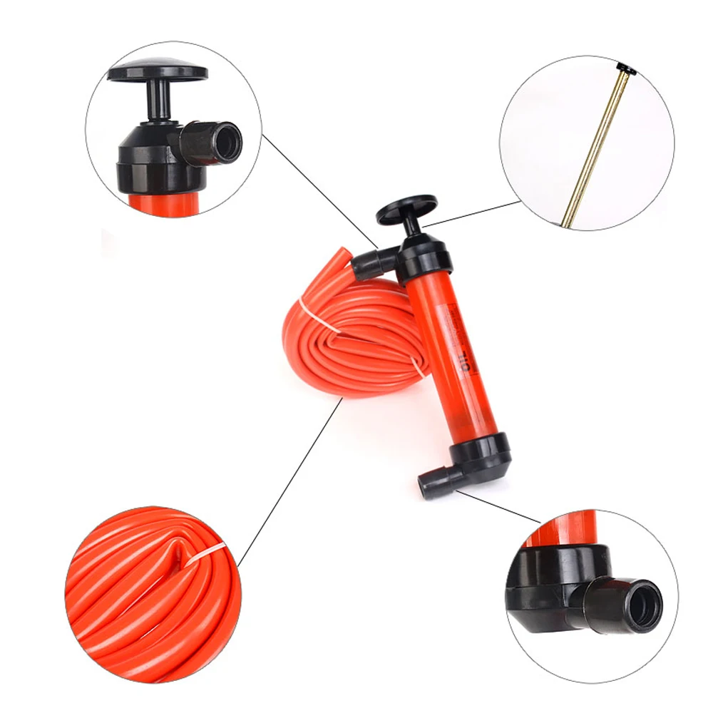 Manual Car Siphon Pump Pipe Oil Extractor Gas Liquid Water Change Transfer Hand Air Pumpsin