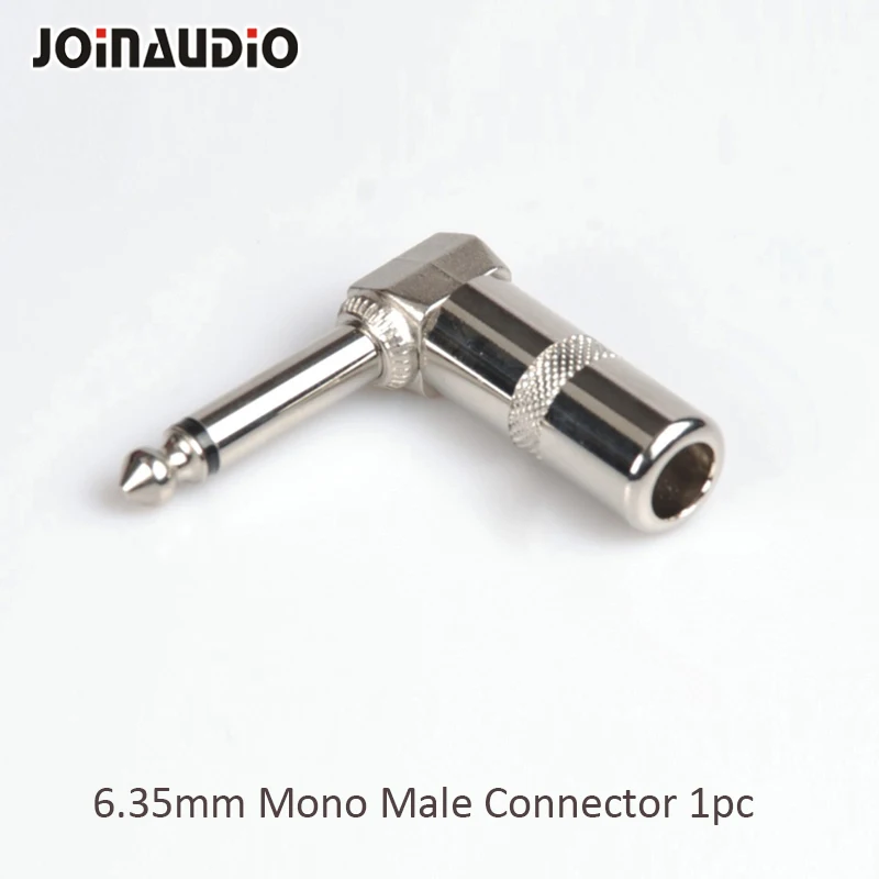 JOINAUDIO 6.35mm Connector 1/4&quot Mono Audio Video Male Plug Right-Angle 1pc | Электроника