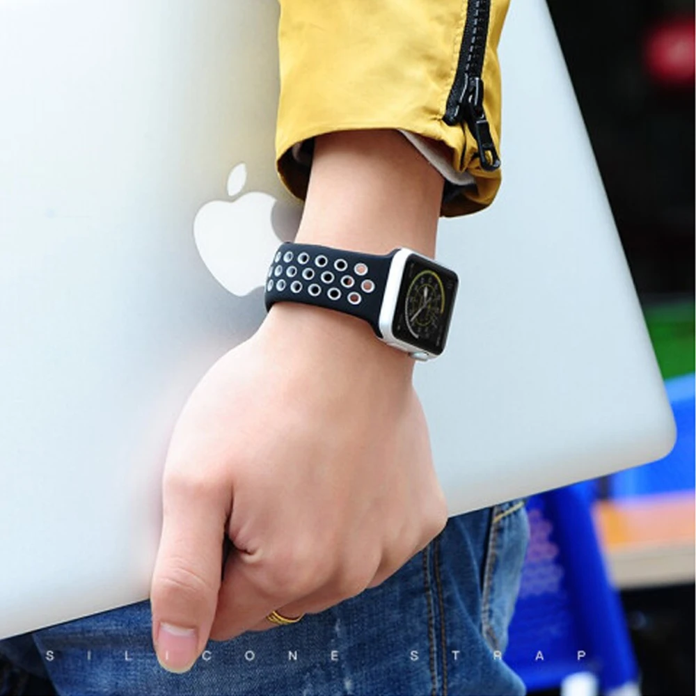 Ремешок для спортивных часов apple watch группа 4 42 мм 38 correa силиконовый ремешок