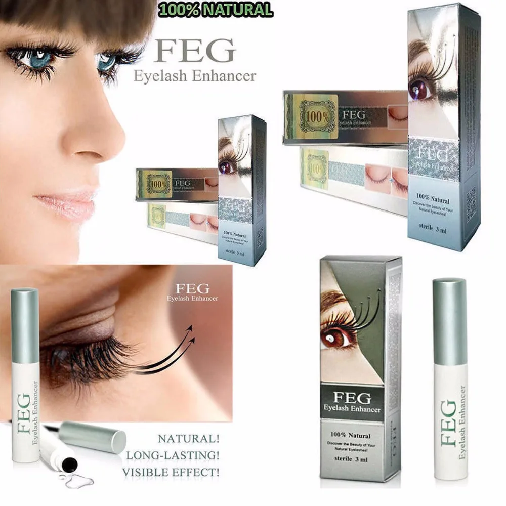 

FEG 3ml Eyebrows Eyelash Enhancer Liquid Set Treatment Long Thicker Powerful Makeup Eye lash Growth Serum Cosmetics