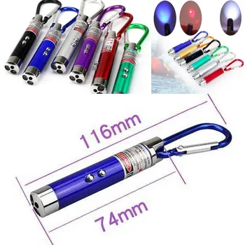 

2019 New 2 in 1 Red Laser Pen 7.3cm x 1.3cm Laser Pointer Mini led Flashlight Beam Light Pointer for Work Teaching Training