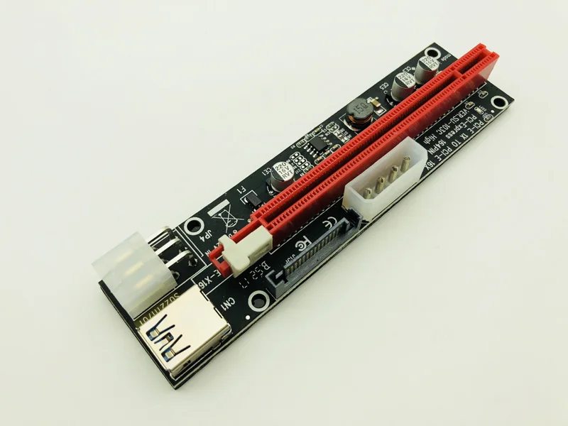 3 in 1 4pin Molex PCI-E Riser 6pin SATA 60cm PCIE 1x to 16x PCI Express Riser Card for Video Card Antminer Bitcoin Miner Mining