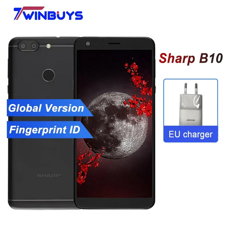 

Sharp B10 Smartphone android 7.0 3G 32G 5.7" 18:9 MT6750T Octa Core Dual Rear Cameras 13M+8M Fingerprint 4G Mobile Phones