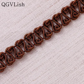 

QGVLish 12M 1.5cm Wide Curtain Lace Trims Belt Ribbons DIY Sewing Sofa Stage Tablecloth Clothing Edge Wedding Lace Trim Decor