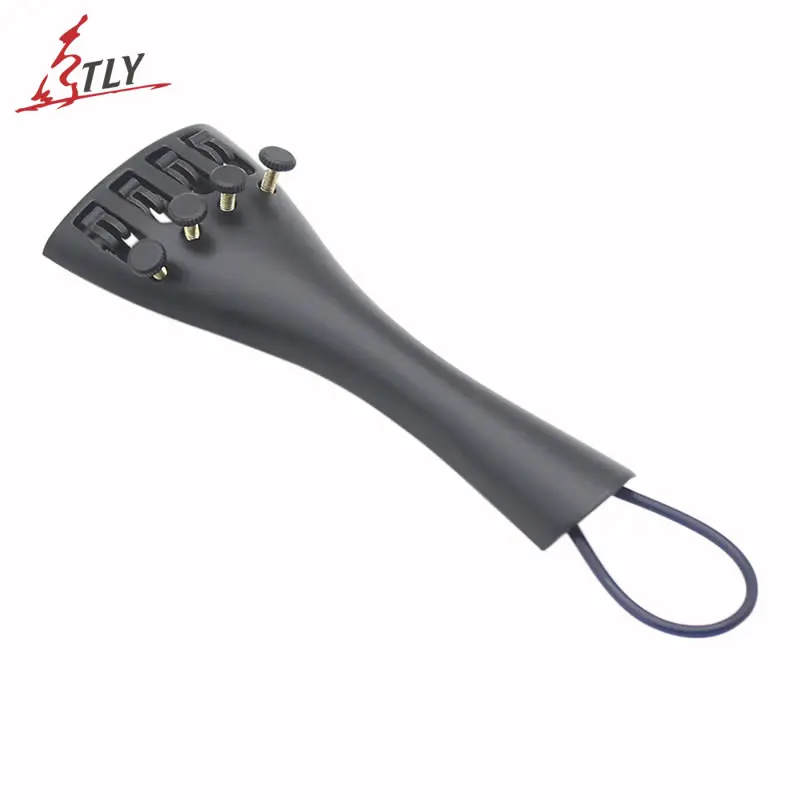 

1 Piece Aluminum Alloy Violin Black Tailpiece Drawplates with Tailgut Fine-Tuning Professional Violin Accessories