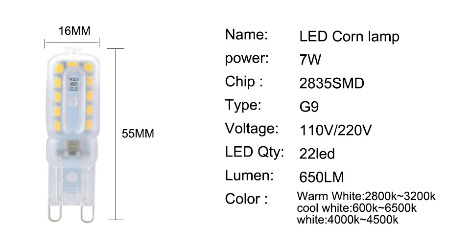 G9 LED Bulbs 220V 110V Dimmable (3)