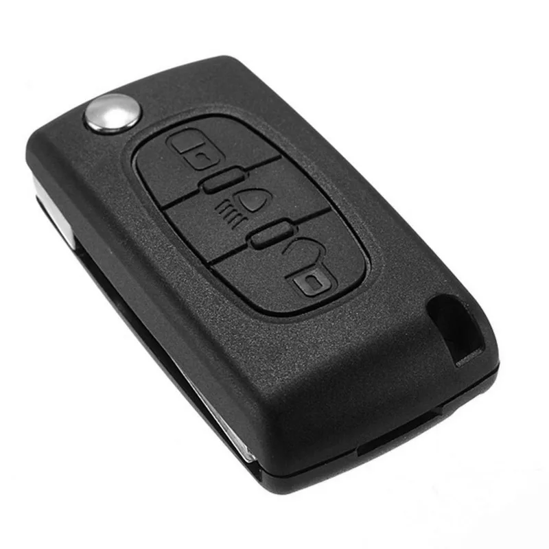 

3 Buttons Smart Remote Key Fob Case Folding Flip Auto Car Key Shell Uncut Blade for Citroen C2 C3 C4 C5 C6 Picasso