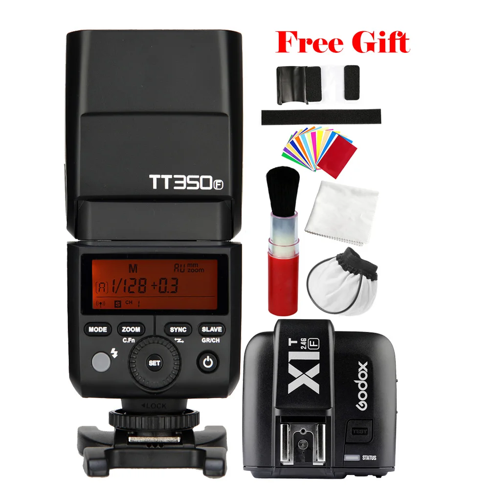Godox Mini TT350F TT350 F 2.4G TTL HSS Camera Flash Speedlite X1T F