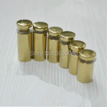 

12mm Dimater Golden Color steel glass standoff screw from China 20pcs/bag