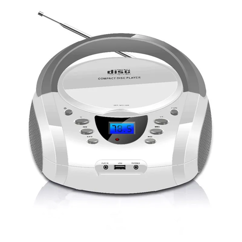 LONPOO Bluetooth CD диск плейер портативный cd плеер USB Boombox сабвуферный Стереодинамик fm
