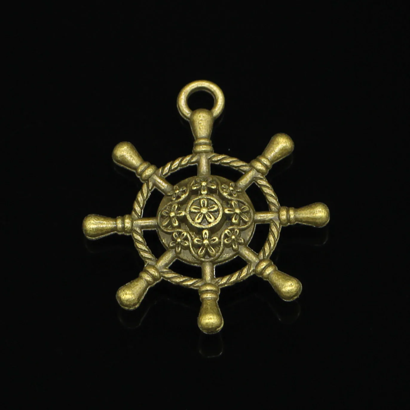 17pcs Antique Bronze Plated rudder helm Charms for Jewelry Making DIY Handmade Pendants 40*35mm | Украшения и аксессуары