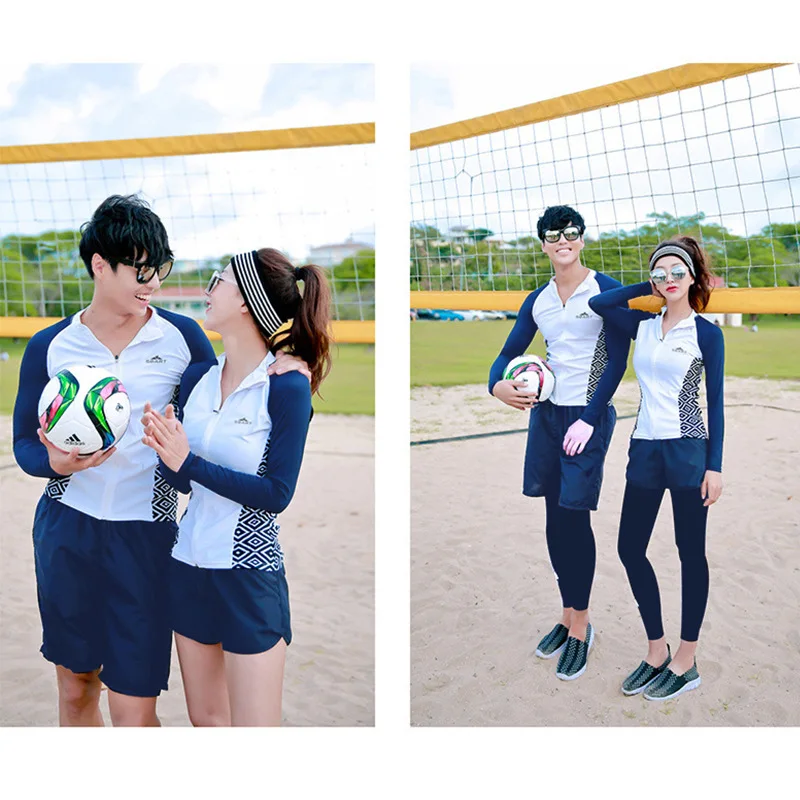 Одинаковые пары рашгарды с длинным рукавом на молнии защита от солнца Рашгард