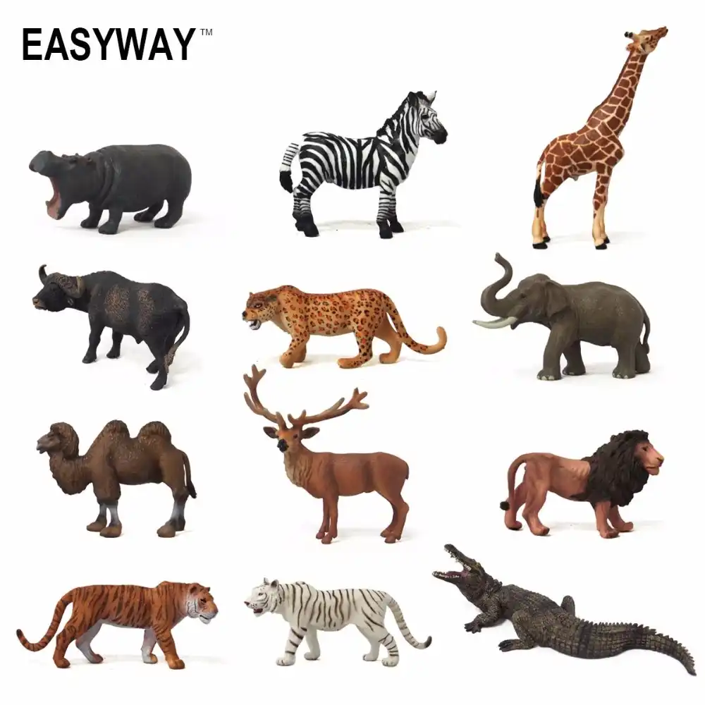 Simulazione Fauna Selvatica//Fattoria modello realistico Figure Animali Bambini Giocattolo Regalo di Plastica